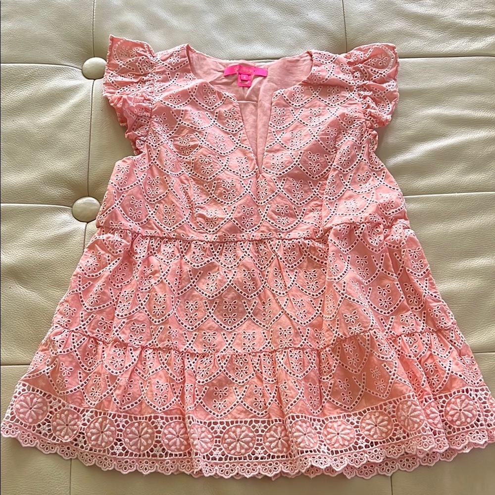 Lilly Pulitzer Peach Eyelet Shirt
